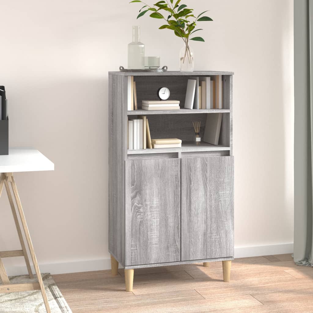 Highboard Grau Sonoma 60x36x110 cm Holzwerkstoff